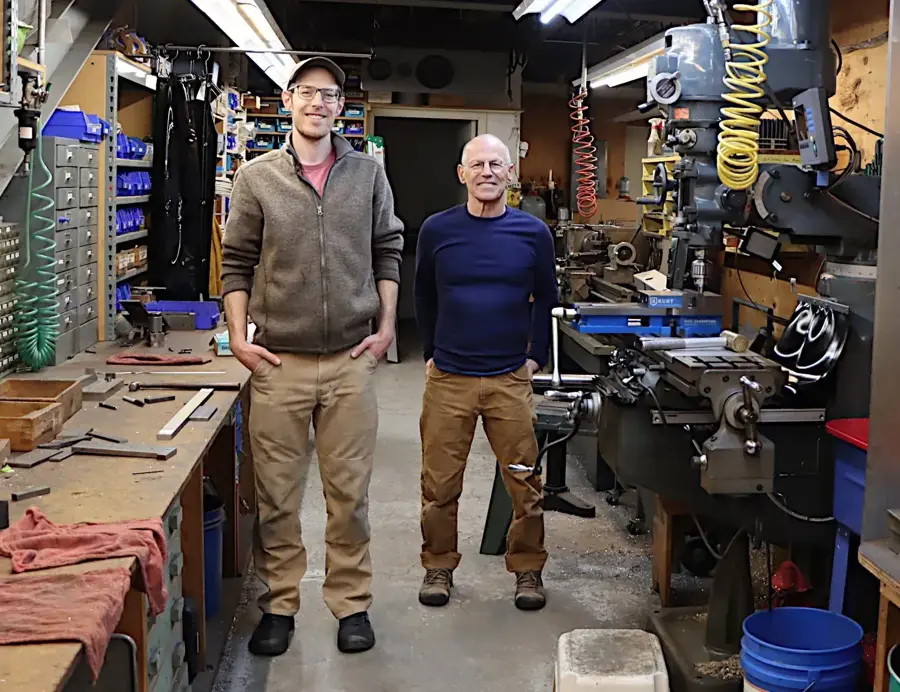 Two members of the International Longline Supply family in their Bellingham machine shop